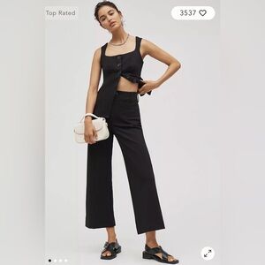 🖤 Anthropologie Maeve Colette Cropped Wide-Leg Pants (Size 26) 🖤